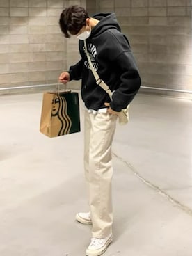 「NOWLE（ノウル）のアイテム」を使った、NOWLEさん（メンズ・174cm）の春コーディネート