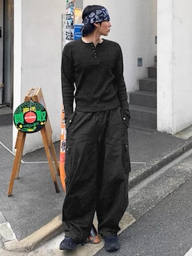 「NOWLE（ノウル）のアイテム」を使った、NOWLEさん（メンズ・175cm）の春コーディネート