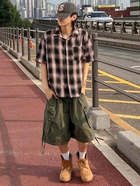 「アイテム（ブーツ）」を使った、NOWLEさん（メンズ・170cm）の夏コーディネート
