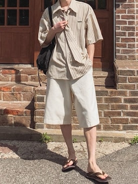 「H&M（エイチ・アンド・エム）のアイテム」を使った、NOWLEさん（メンズ・175cm）の夏コーディネート
