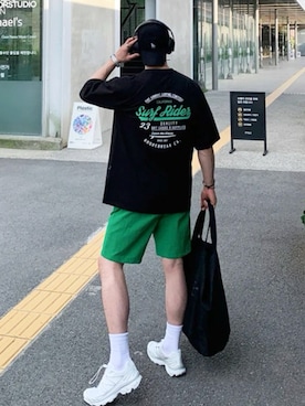 「NOWLE（ノウル）のアイテム」を使った、NOWLEさん（メンズ・177cm）の夏コーディネート