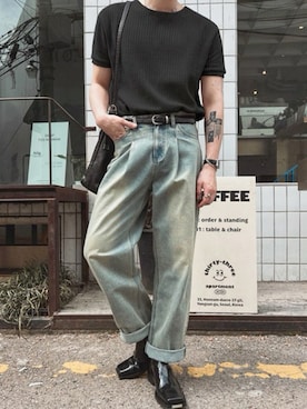 「NOWLE（ノウル）のアイテム」を使った、NOWLEさん（メンズ・175cm）の夏コーディネート