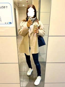 「スタンスミス」｜「アイテム（ジャケット/アウター）」を使った、20241119さん（レディース・160cm）の冬コーディネート