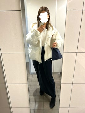 「ショートダウン」｜「アイテム（ジャケット/アウター）」を使った、20241119さん（レディース・160cm）の冬コーディネート