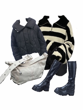 「clear（クリア）のアイテム（シューズ）」を使った、ju08riさん（レディース・160cm）の冬コーディネート