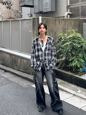 「アイテム（パンツ）」を使った、hironari228さん（メンズ・165cm）の秋コーディネート