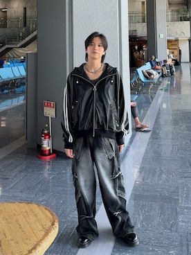 「アイテム（タンクトップ）」を使った、hironari228さん（メンズ・165cm）の秋コーディネート