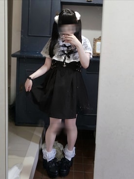 「アイテム（シュシュ）」を使った、めさん（レディース・155cm）の夏コーディネート