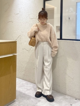 「アイテム（スラックス）」を使った、ゆあんさん（レディース・153cm・10代）の秋コーディネート