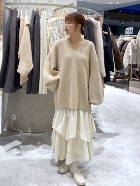 「アイテム（スカート）」を使った、ゆあんさん（レディース・153cm・10代）の秋コーディネート