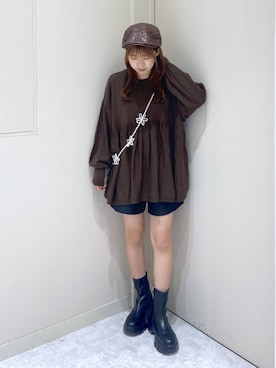 「アイテム（スマホグッズ）」を使った、ゆあんさん（レディース・153cm）の秋コーディネート