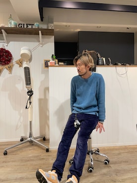 「アイテム（ニット/セーター）」を使った、小野 輝之(Gift)さん（メンズ・174cm・30代）の秋コーディネート