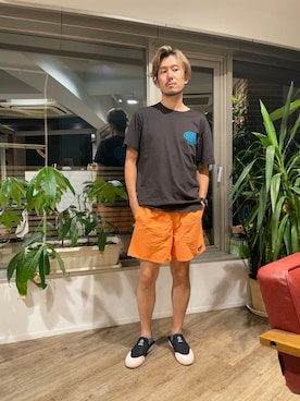「美容師」｜「アイテム（スリッポン）」を使った、小野 輝之(Gift)さん（メンズ・174cm）の夏コーディネート