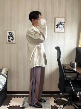 「トープ」｜「アイテム（パンツ）」を使った、namecoさん（メンズ・170cm）の秋コーディネート