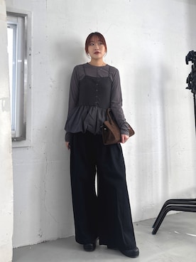 蝶ちゃんさん（レディース・158cm）の冬コーディネート