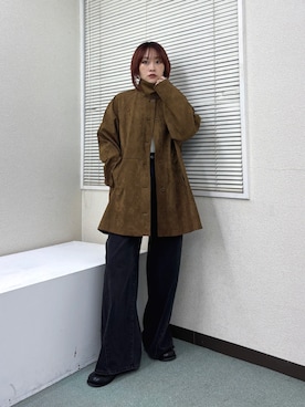 「アイテム（カバーオール）」を使った、蝶ちゃんさん（レディース・158cm・20代）の秋コーディネート