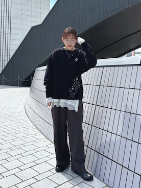 「KBF（ケイビーエフ）のアイテム（トップス）」を使った、蝶ちゃんさん（レディース・158cm）の春コーディネート