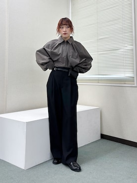 「アイテム（ポーチ）」を使った、蝶ちゃんさん（レディース・158cm）の秋コーディネート
