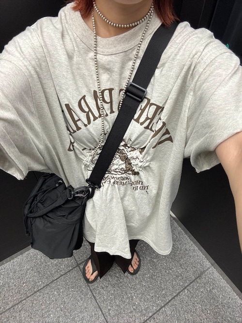 シャーリングプリントTEE