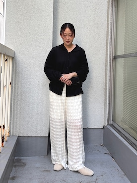 「アイテム（その他シューズ、ホワイト系）」を使った、蝶ちゃんさん（レディース・158cm）の秋コーディネート
