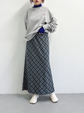 「アイテム（スウェット）」を使った、NANOKAさん（レディース・158cm・20代）の夏コーディネート