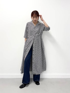 「モノトーン」｜「アイテム（その他シューズ）」を使った、NANOKAさん（レディース・158cm）の夏コーディネート