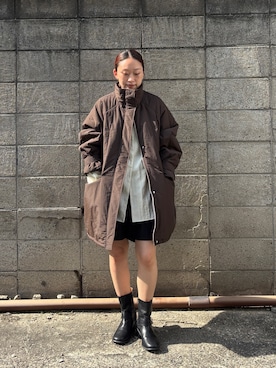「KBF（ケイビーエフ）のダブルタックショートパンツ（その他パンツ、ブラック系）」を使った、蝶ちゃんさん（レディース・158cm）の夏コーディネート