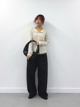 「アイテム（ヘアゴム）」を使った、蝶ちゃんさん（レディース・158cm）の秋コーディネート