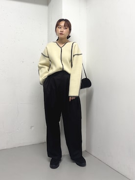 「アイテム（ヘアゴム）」を使った、蝶ちゃんさん（レディース・158cm）の秋コーディネート