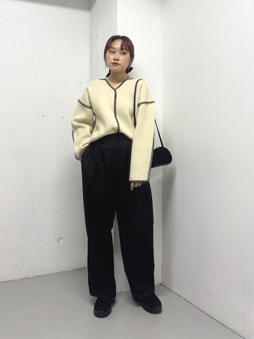 セール】『WEB/一部店舗限定』カラーハンドステッチ2WAYニット（ニット