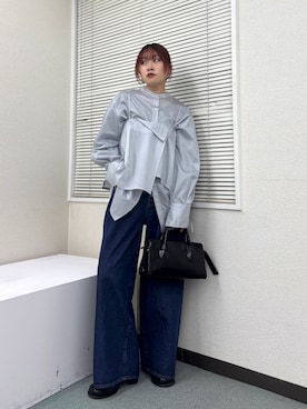 「アイテム（サンダル）」を使った、蝶ちゃんさん（レディース・158cm）の冬コーディネート