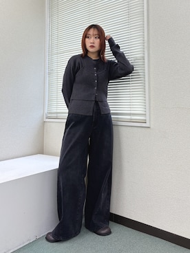 「骨格ストレート」｜「KBF（ケイビーエフ）のアイテム（ニット/セーター）」を使った、蝶ちゃんさん（レディース・158cm）の秋コーディネート