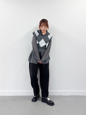 「シアーシャツ」｜蝶ちゃんさん（骨格ストレート・レディース・158cm）の夏コーディネート