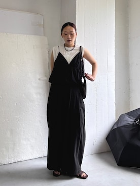 「KBF（ケイビーエフ）のアイテム（パンツ）」を使った、蝶ちゃんさん（レディース・158cm）の夏コーディネート