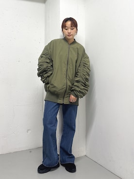 「アイテム（その他アウター）」を使った、蝶ちゃんさん（レディース・158cm・20代）の秋コーディネート