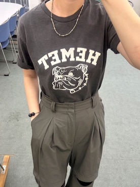 「URBAN RESEARCH（アーバンリサーチ）の『別注』Mixta×URBAN RESEARCH　HEMET（Tシャツ/カットソー、ブラック系）」を使った、蝶ちゃんさん（レディース・158cm）の夏コーディネート