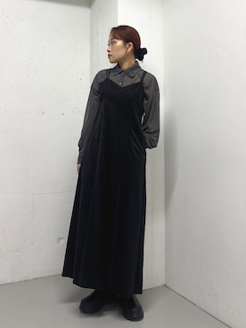 「アイテム（ヘアゴム）」を使った、蝶ちゃんさん（レディース・158cm）の秋コーディネート