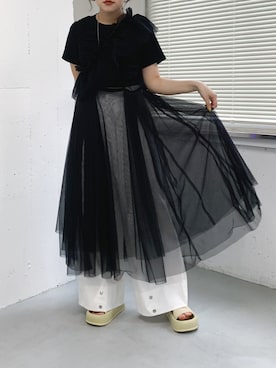 「高橋愛」｜「アイテム（サンダル）」を使った、NANOKAさん（レディース・158cm）の春コーディネート