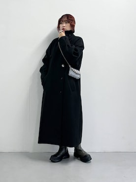 「アイテム（ステンカラーコート）」を使った、蝶ちゃんさん（レディース・158cm）の夏コーディネート