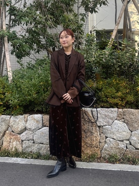 蝶ちゃんさん（レディース・158cm）の冬コーディネート