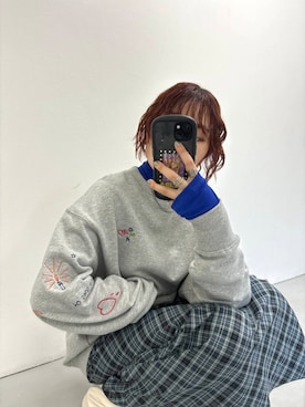 「アイテム（スウェット）」を使った、蝶ちゃんさん（レディース・158cm）の夏コーディネート