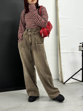 「158cm」｜「アイテム（その他シューズ）」を使った、蝶ちゃんさん（レディース・158cm）の秋コーディネート