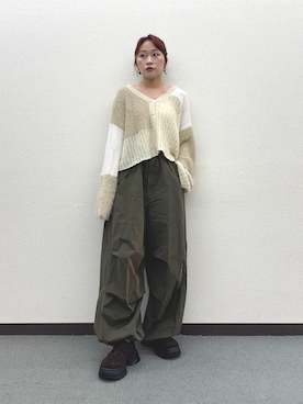「アイテム（ヘアゴム）」を使った、蝶ちゃんさん（レディース・158cm）の夏コーディネート