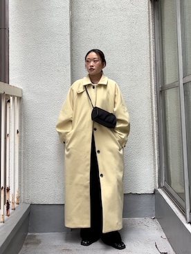 「KBF（ケイビーエフ）のフリースミニショルダーBAG（ショルダーバッグ、ブラック系）」を使った、蝶ちゃんさん（レディース・158cm）の夏コーディネート