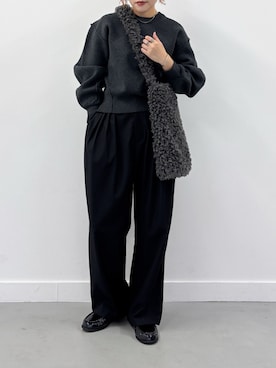 「アイテム（ヘアゴム）」を使った、蝶ちゃんさん（レディース・158cm）の秋コーディネート
