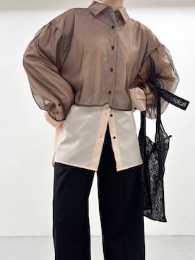 「KBF（ケイビーエフ）のアイテム（スラックス）」を使った、蝶ちゃんさん（レディース・158cm）の冬コーディネート