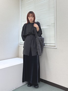 「KBF（ケイビーエフ）のアイテム（ワンピース/ドレス）」を使った、蝶ちゃんさん（レディース・158cm）の秋コーディネート