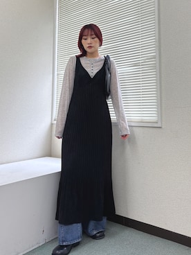 「プリーツ」｜蝶ちゃんさん（レディース・158cm）の秋コーディネート