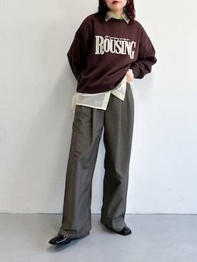 「アイテム（スウェット）」を使った、蝶ちゃんさん（レディース・158cm）の夏コーディネート