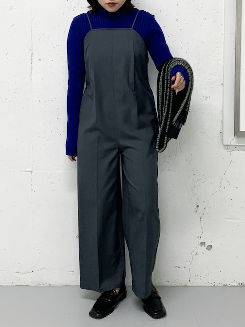 【美品】knrn.　キナリノコエ　キャミサロペット　ネイビー　F knrn. 大人のためのキャミサロペット キナリノコエ - メルカリ